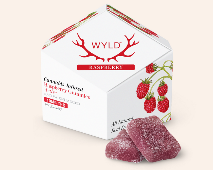 WYLD "Raspberry Active" Sativa Gummy 10ct