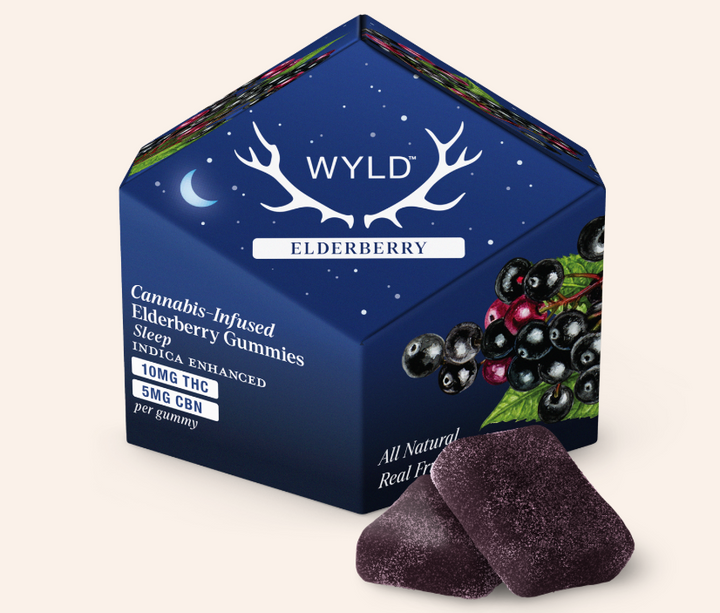 WYLD "Elderberry Sleep" Indica enhanced Gummy 10ct